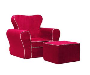 Fotel i puf „Windsor”, różowe