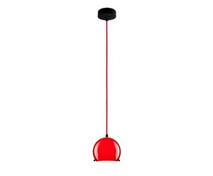 Lampa wisząca „Myoo”, czerwono-czarna