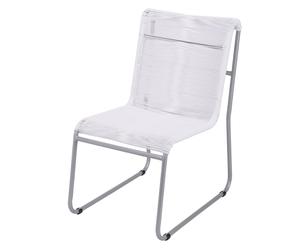 Krzesło ogrodowe „Structure”, biało-srebrne