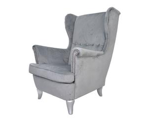 Fotel „Uszak Grey”, 82 x 95 x 105 cm