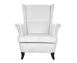 Fotel „Uszak White”, 82 x 95 x 105 cm