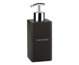 Dávkovač na tekuté mydlo „Hand Wash Black”, 6,5 x 6,5 x 17,5 cm