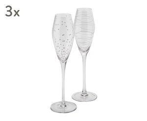 Sada 6 pohárikov na šampanské „Irene”, ø 8, výš. 27 cm
