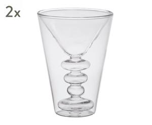 Sada 2 pohárikov „Martini”, ø 9,2, výš. 12,5 cm