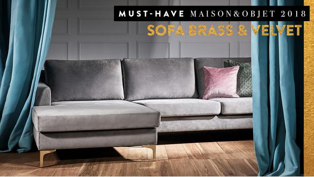Must-have: Sofa brass & velvet