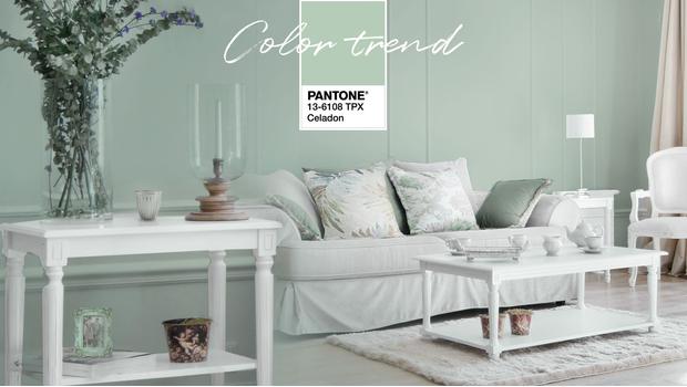 Celadon - barva Pantone 2018