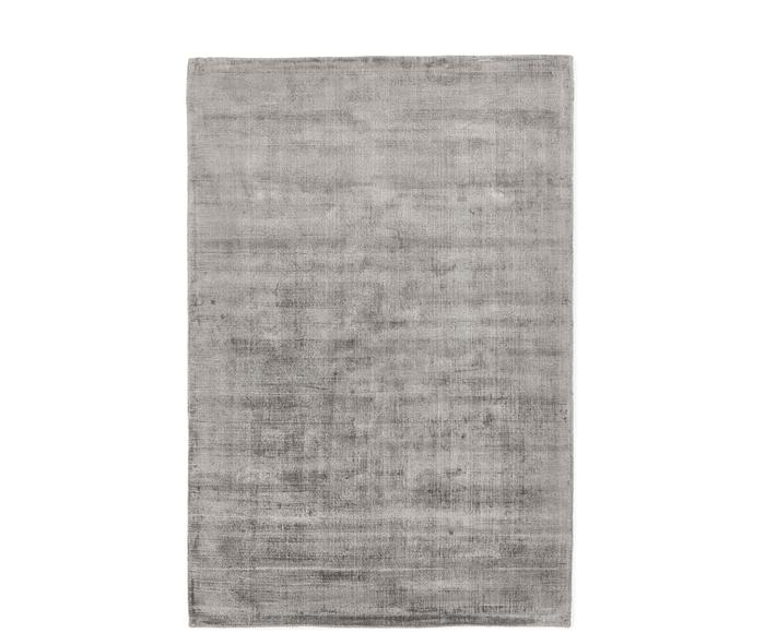 Tappeto in viscosa color grigio tessuto a mano Jane, 160x230 cm