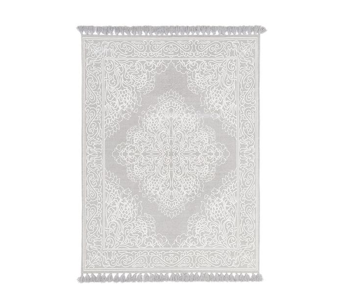 Ručně tkaný bavlněný koberec se střapci „Salima”