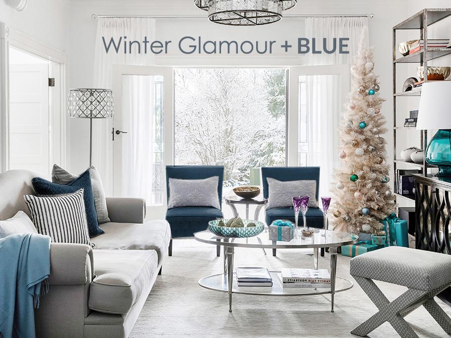 Winter Glamour + Blue