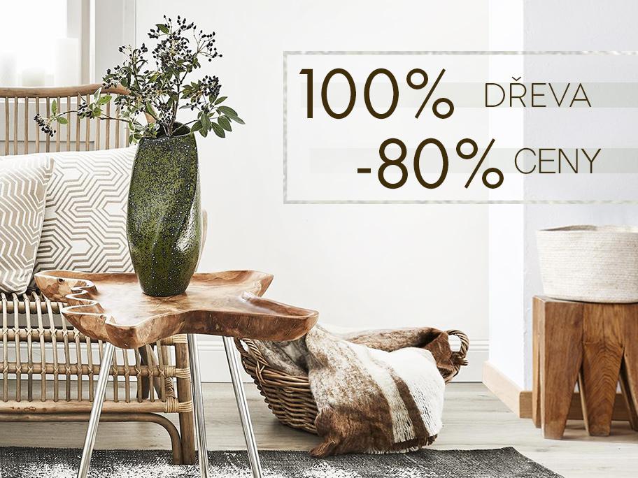 Dřevěný nábytek až -80 %