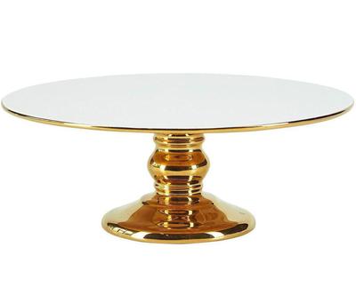 Dortov podnos "Ceramic White&Gold”, Ø 26, v. 10 cm