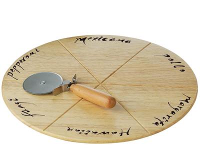 Prknko na pizzu s noem "Pizza”, Ø 32, v. 2 cm