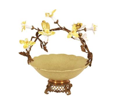Dekorativní mísa "Flowers Yellow”, Ø 32, výš. 35 cm