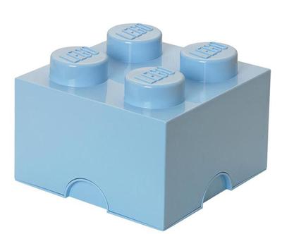 Dóza "LEGO® Brick 4 Světle Modrá”, 25 x 25 x 18 cm