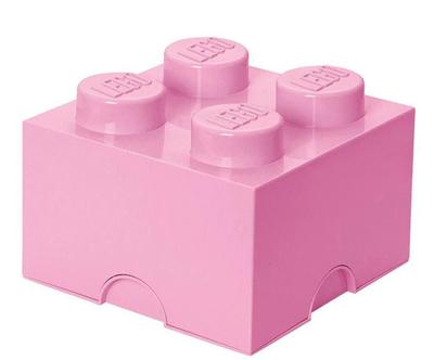 Dóza "LEGO® Brick 4 Světle růžová”, 25 x 25 x 18 cm