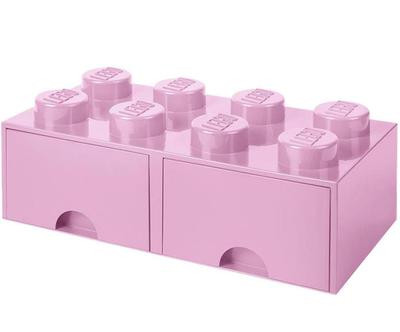 Zásuvka "LEGO® Brick 8 Světle růžová”, 25 x 50 x 18 cm