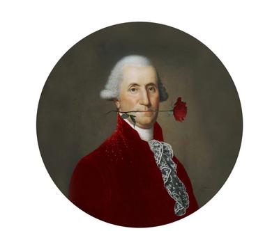 Dekorativní tapeta "Rose Lover Red”, Ø 115 cm