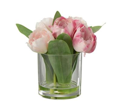 Uml kvtinov dekorace v vze "Tulips III”, Ø 15, v. 19 cm