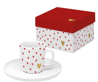 Espressová šálka s podšálkem Hearts