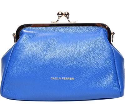 Kabelka z přírodní kůže "Clutch Bag Bluette D22”, 4,5 x 16,5 x 21 cm