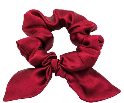 Sametová gumička na vlasy s ušima "Burgundy”, Ø 10, dél. 8 cm