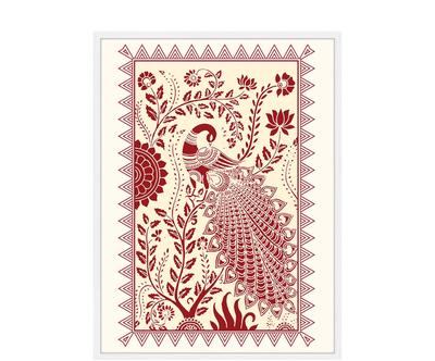 Nástěnná dekorace "Red Peacock”