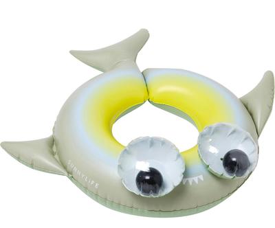 Nafukovac kruh pro dti "Kiddy Shark Tribe Khaki”, 67 x 67 x 20 cm