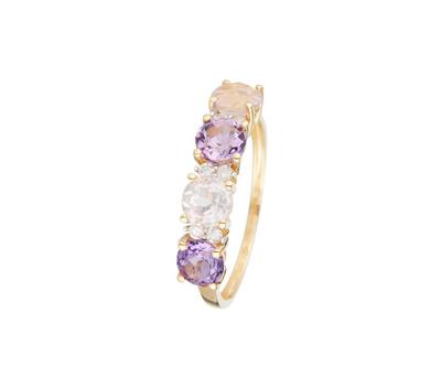 Zlatý prsten s diamanty "Carat Color”