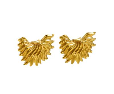 Náušnice "Ignis Gold”, 3 x 2 cm