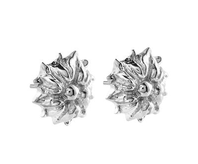 Náušnice "Bellis Silver”, 2,2 x 2,2 cm