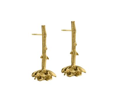 Náušnice "Flos Gold”, 4 cm