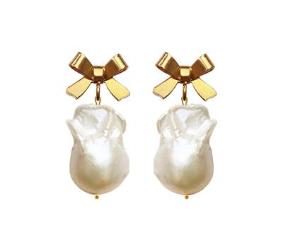 Nunice "Pearl Bow Baroque”, 4-4,5 x 1 cm
