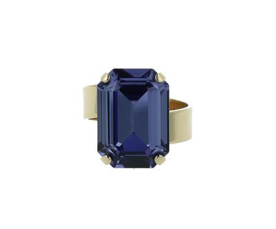 Zlatý prsten s křišťály Swarovski Lady Di