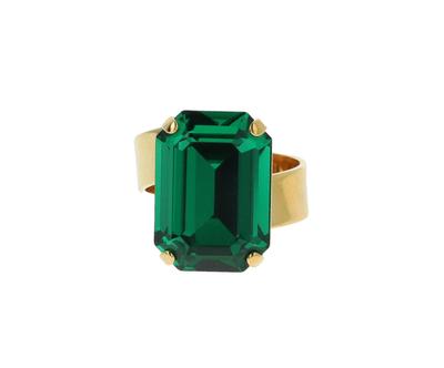 Zlatý prsten s křišťály Swarovski Lady Di