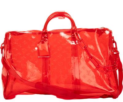 Kabelka Vintage Ltd. Ed. Transparent Keepall Bandouliere Red