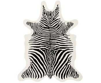Alfombra artesanal de lana Savanna Zebra, 95 X 120 cm
