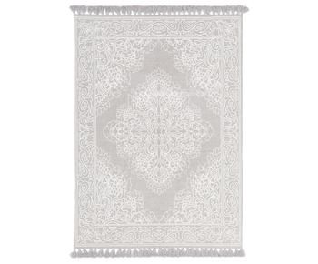 Alfombra artesanal de algodón con borlas Salima, 200 X 300 cm