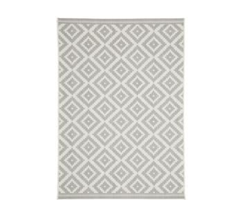 Tappeto bianco/grigio da interno-esterno Miami, 120x170 cm