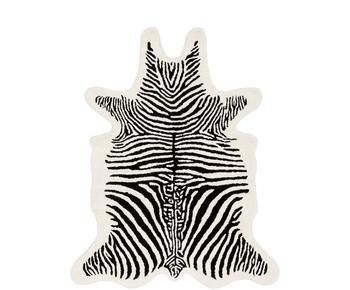 Handgetuft wollen vloerkleed Savanna Zebra, 95 x 120 cm