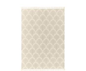 Alfombra de tejido plano de algodón con flecos Klara, 120 X 180 cm