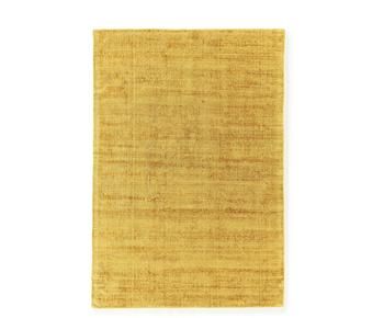 Tappeto in viscosa color giallo senape tessuto a mano Jane, 160x230 cm