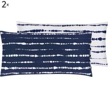 Perkal-Wendekopfkissenbezüge Remi aus Bio-Baumwolle mit Tie-Dye-Print, 2 Stück