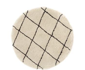 Flauschiger Hochflor-Teppich Naima, handgetuftet, rund, Ø 140 cm